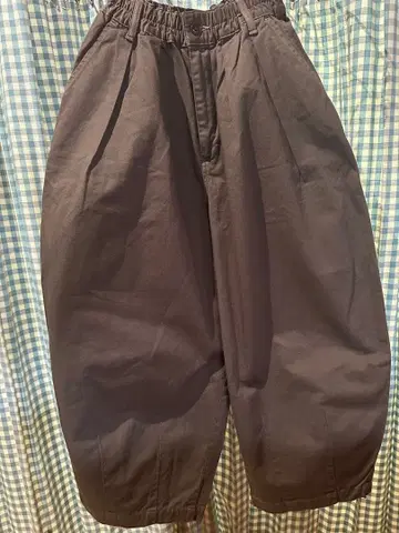 HARNITY 다크 브라운 와이드 팬츠