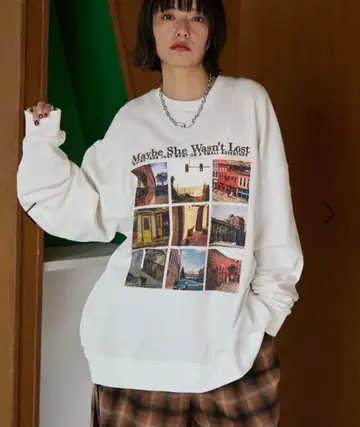 [ PBLIM ] 로스트 캣 맨투맨 화이트