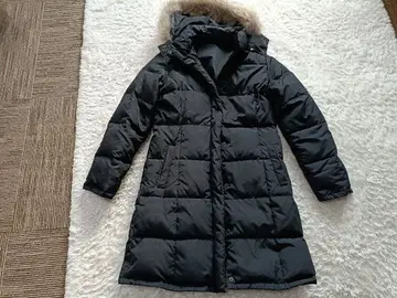 하자 있음 후드 부착 블랙 다운 자켓