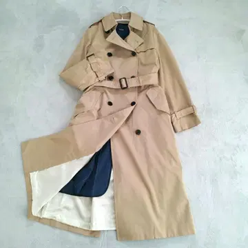 새상품급 YLEVE 트렌치코트 롱 라이너 벨트류 완비 베이지 1