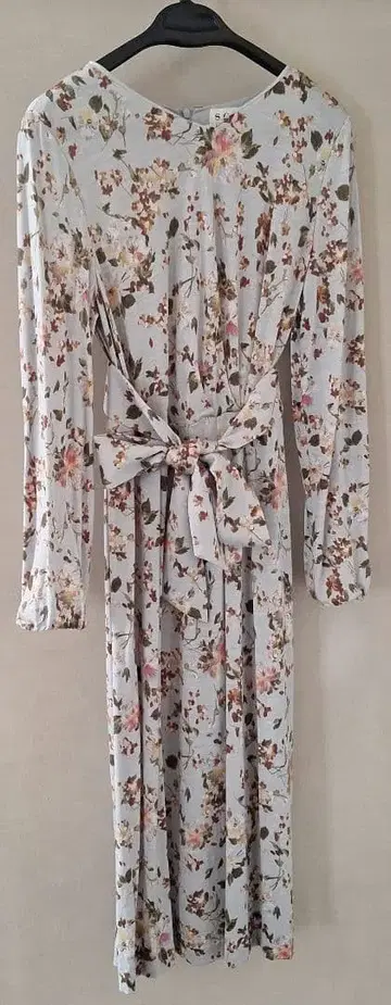 SCAPA [컨디션 최상 택 있음] 울 조젯 꽃무늬 긴팔 롱 원피스