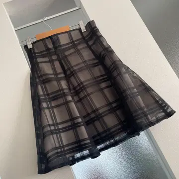 Mercuryduo 시어 체크 미니 치마바지