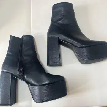 GRL 스퀘어토 와이드 힐 숏부츠