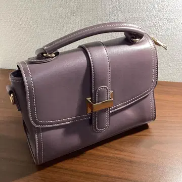 퍼플 핸드백 합성 피혁