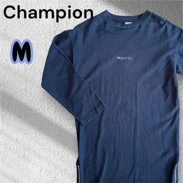 Champion 컬러풀 자수 로고 긴팔 원피스 M