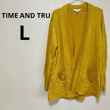 TIME AND TRU [ L 사이즈 ] 머스타드 가디건 가을 옷