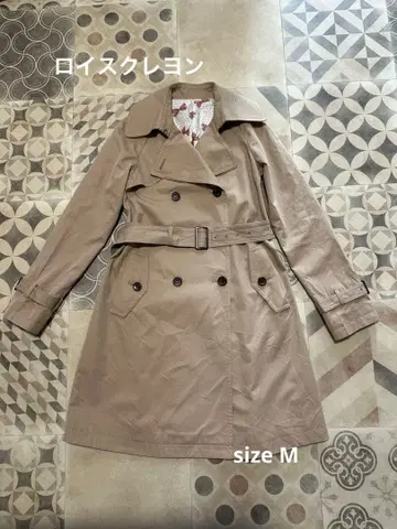 로이스크레용 베이지 트렌치코트 더블 브레스트 사이즈 M