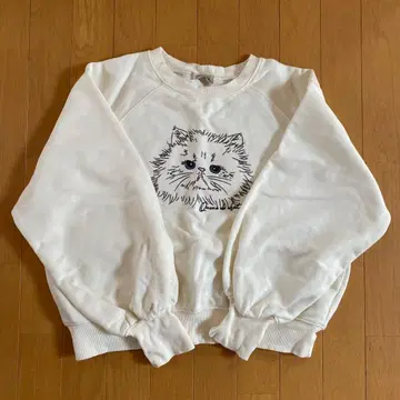 사만사 모스모스 고양이 자수 맨투맨