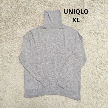 유니클로 캐시미어 터틀넥 스웨터 긴팔 그레이