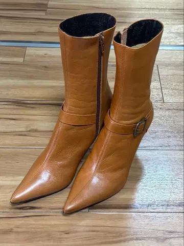 카멜 스틸레토 부츠 24.5