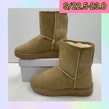 S 사이즈 새상품 여성/여성용 방풍 방한 보아 안감 어그 부츠 베이지