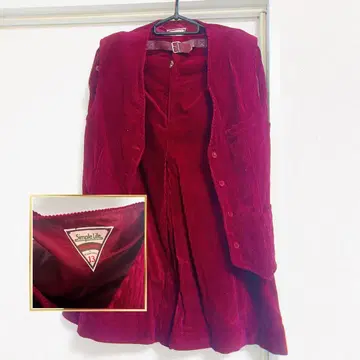 심플 라이프 코듀로이 셋업 여성용 13호 보르도 계열