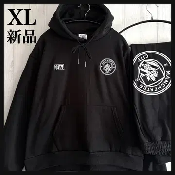 [ 택 포함 새상품 ] 맨체스터 시티 로고 후드티 셋업 자수 블랙 XL