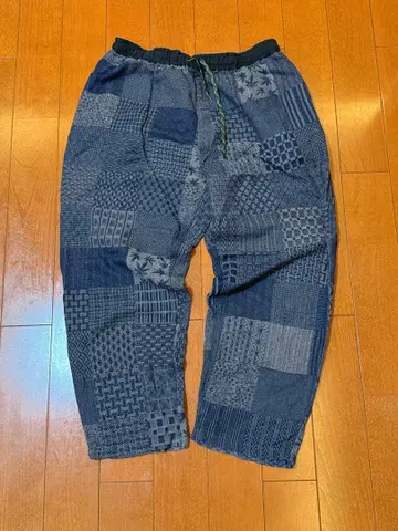 고 헴프 린넨 무늬 팬츠