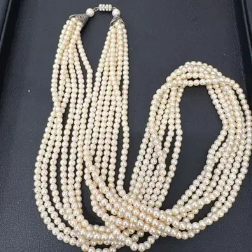 다층 펄 목걸이 화이트