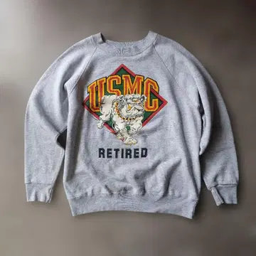 빈티지 70년대 usmc 맨투맨 페더 그레이 미국제