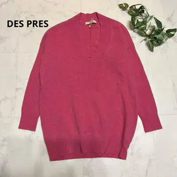 데프레 풀오버 울 캐시미어 니트 사이즈 1 핑크 클리닝 완료