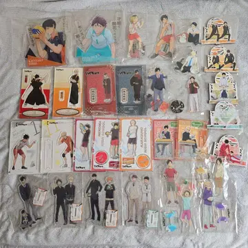 하이큐!! 캐릭터 굿즈 묶음 판매 아크릴 스탠드 캔뱃지 카드