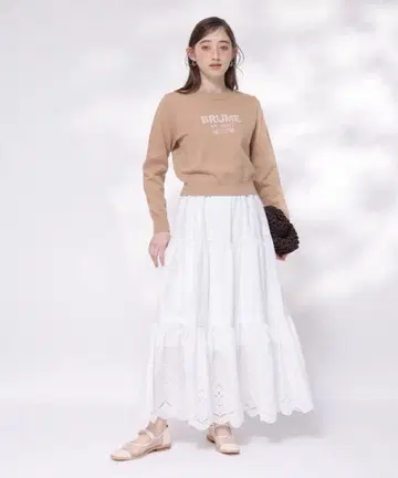 Rirandture 컷워크 자수 스커트