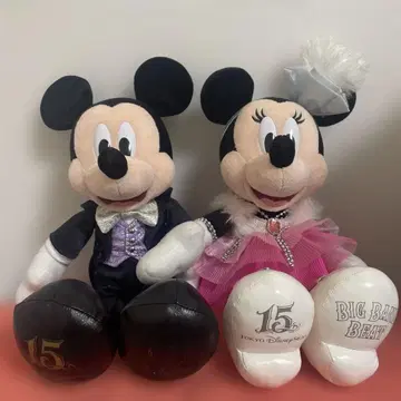 미키 미니 15주년 기념 봉제 인형 세트 빅밴드 비트