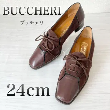 부체리 BUCCHERI 천연 가죽 스웨이드 레이스업 24cm 완판템