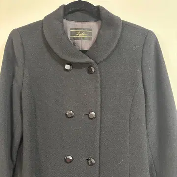 새상품급 레리안 고급 캐시미어 100% 롱 코트 더블 버튼 블랙 9