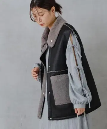 Kastane 페이크 무스탕 베스트 카스타네