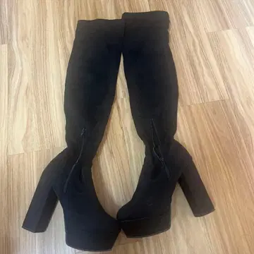 GRL 플랫폼 스웨이드 니하이 부츠