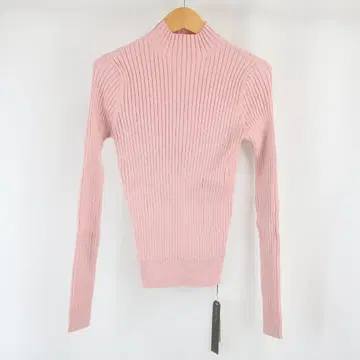 새상품 MARIED'OR 레이온 스트레치 하이넥 리브 니트 스웨터