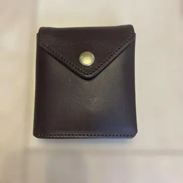 이케노하타 긴카텐 Cramp 슈링크 가죽 컴팩트 지갑