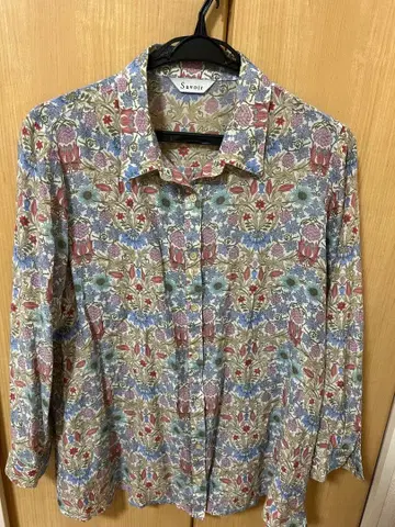 LIBERTY Savoir 꽃무늬 긴팔 셔츠 L 사이즈