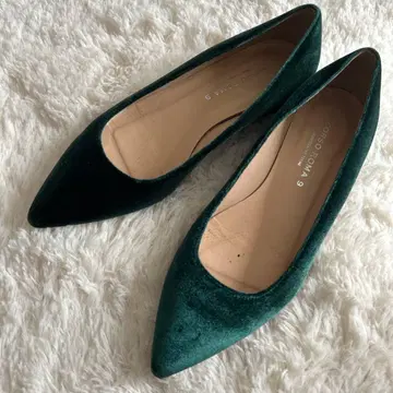 CORSO ROMA 9 콘소 로마 플랫슈즈 37 그린 24cm