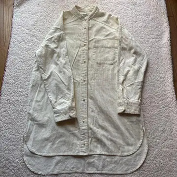 블랑바스크 코듀로이 셔츠 원피스 펄 버튼 사이즈 38 새상품급