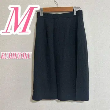 KUMIKYOKU 그레이 타이트 스커트 깔끔한 코디 오피스 캐주얼