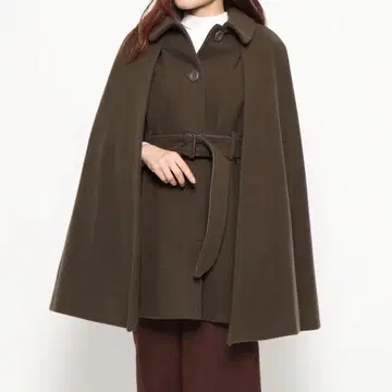 [릴리 브라운] 케이프 코트 허리 벨트 포함