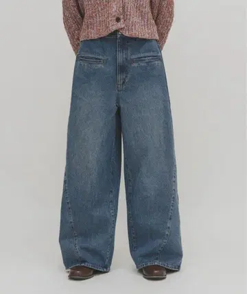 WIDE 레그 어저스트 데님