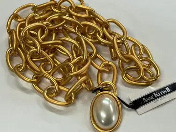 ANNE KLEIN 언클라인 매트 골드 체인 벨트 빈티지