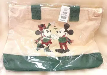 미키 & 미니 체크 크리스마스 토트백 정가 아래