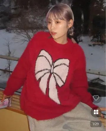 리본 스웨터