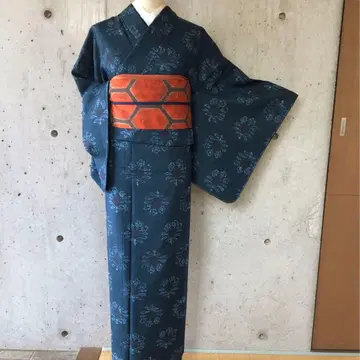 순수 실크 고급  기모노 꽃풀 패턴 이중 기모노 화장 69