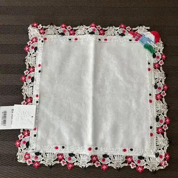 친자와 레이스 도스코이 일본 손수건 화이트
