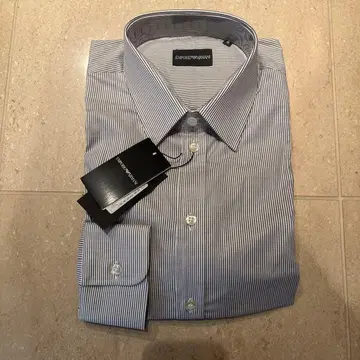 EMPORIO ARMANI 스트라이프 긴팔 와이셔츠