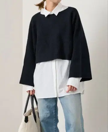 [ FRAMeWORK ] 린넨코튼 크롭 풀오버