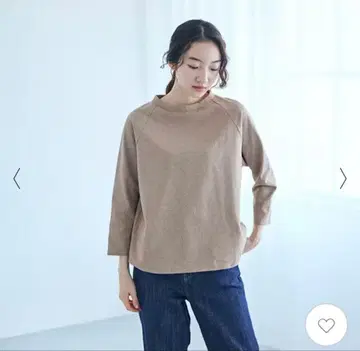 나카가와 마사시치 상점 공기 방적사 래글런 와이드 풀오버 베이지