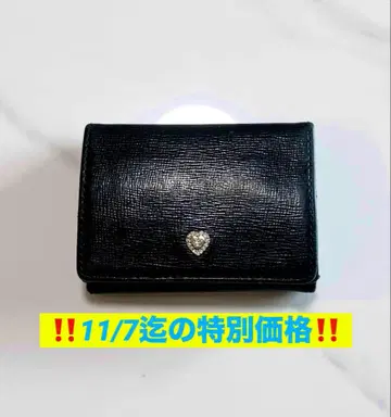 Samantha Thavasa 사만다 타바사 3단 접이식 가죽 지갑 블랙