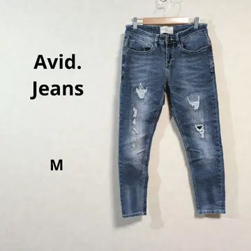 Avid.Jeans 데미지 가공 스키니 데님 다크 블루 M /162