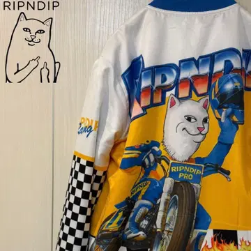 RIPNDIP 바시티 자켓 화이트