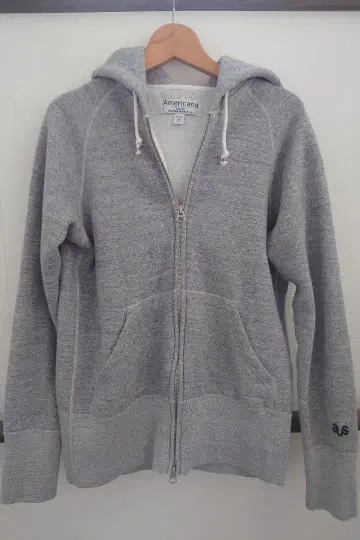 Americana 그레이 집업 후드티