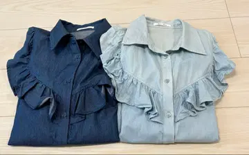 셰리모나 프릴 긴팔 셔츠 2세트