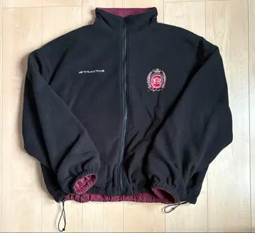 MSG 나일론 자켓 플리스 블랙 와인 레드 리버서블 드로 코드